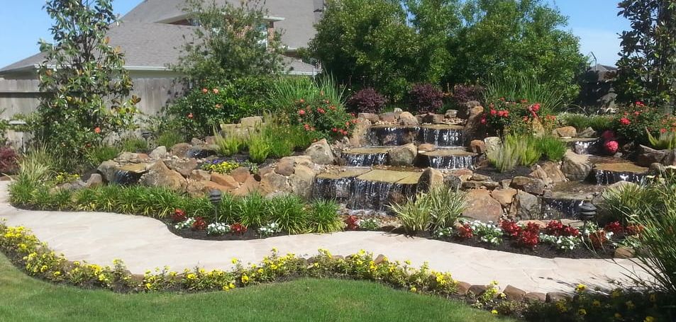 Large Pondless Disappearing Waterfalls are Perfect for Austin, Texas Backyards as well as Commercial Properties