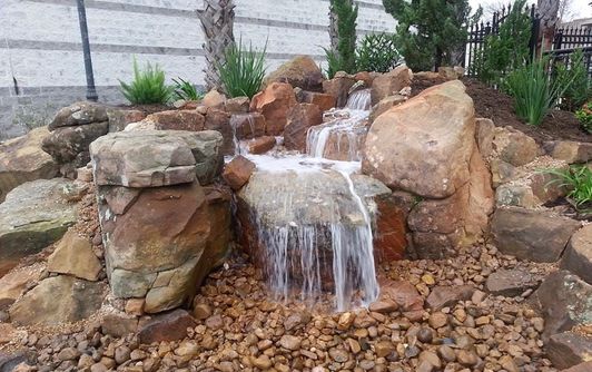 Commercial Properties and Subdivision Entrances are Great Places for Large Pondless Waterfalls